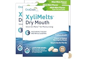 Oracoat Xylimelts for Dry Mouth Relief, Mild Mint (Pack of 3), 40 Count