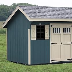 2 Pack 12" x 18" Black Shed Window with Tempered
