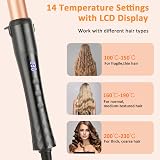 LXMTOU 25mm Ceramic Curling Wand Long Medium Hair Clampless Adjustable Temp view 4