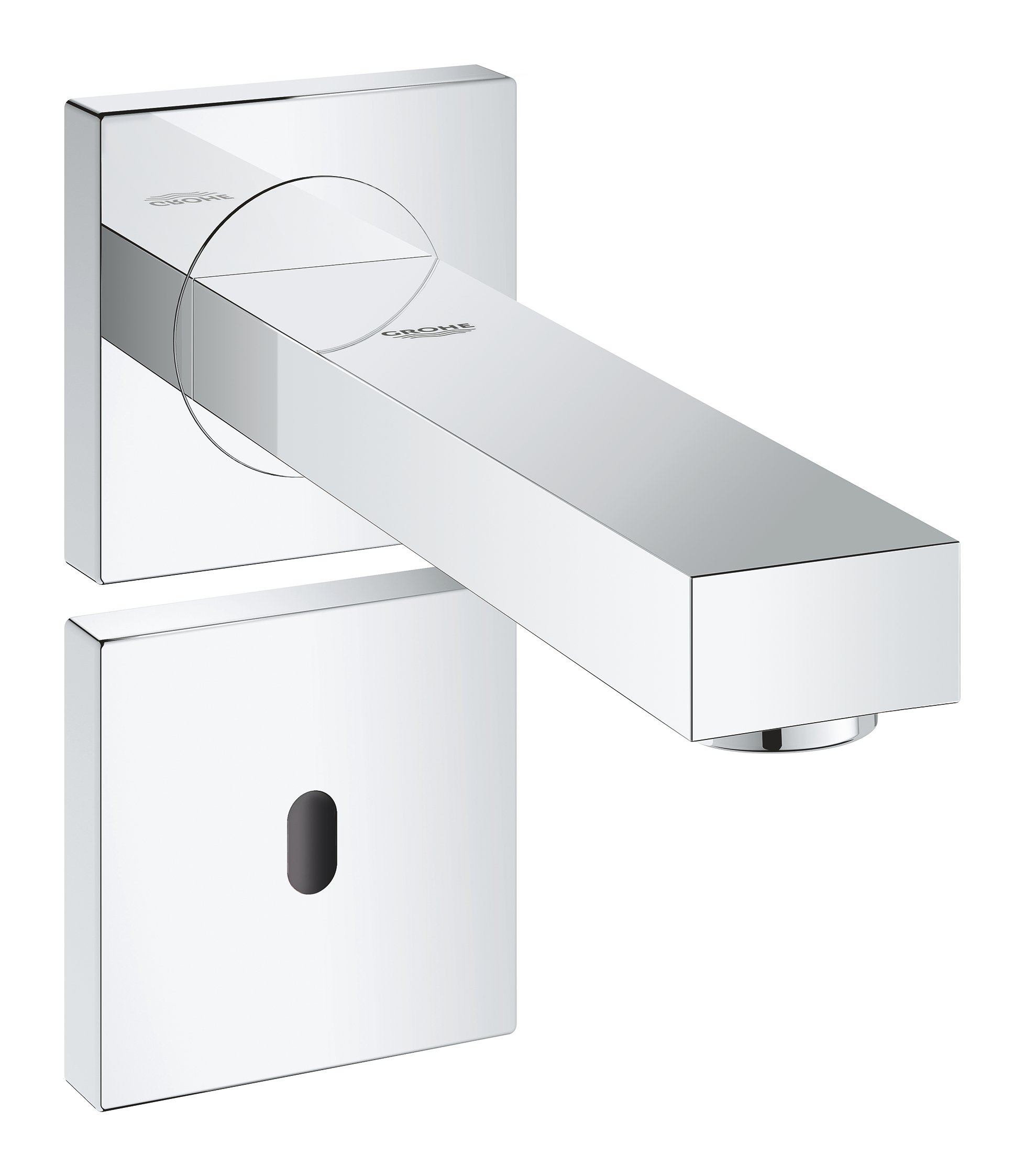GROHE Eurocube E Infra-Red Electronic Wall Basin Tap Without Mixing Device Chrome 36442000