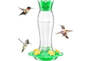 Birdream Hummingbird Feeders for Outdoors, 15oz Hanging Hummingbird Feeders Ant Proof, Easy to Clean and Maintain, Gift for Bird Lover, Green (1 Pack)