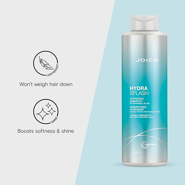 JOICO HYDRASPLASH HYDRATING SHAMPOO | FOR FINE, MEDIUM, DRY HAIR | REPLENISH MOISTURE | ADD HYDRATION & SOFTNESS | WITH SEA KELP & COCONUT WATER | 33.8 FL OZ