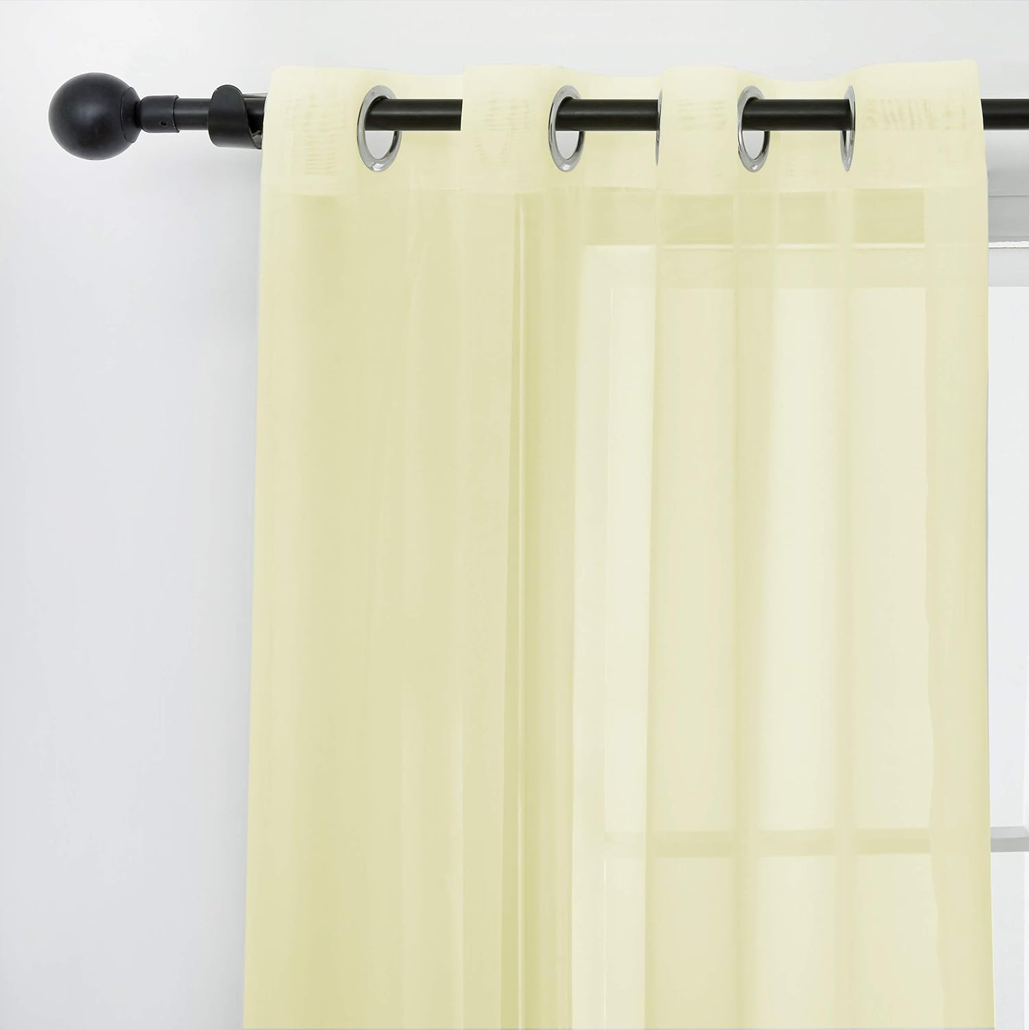 Amazon Com Bermino Sheer Curtains Voile Grommet Semi Sheer