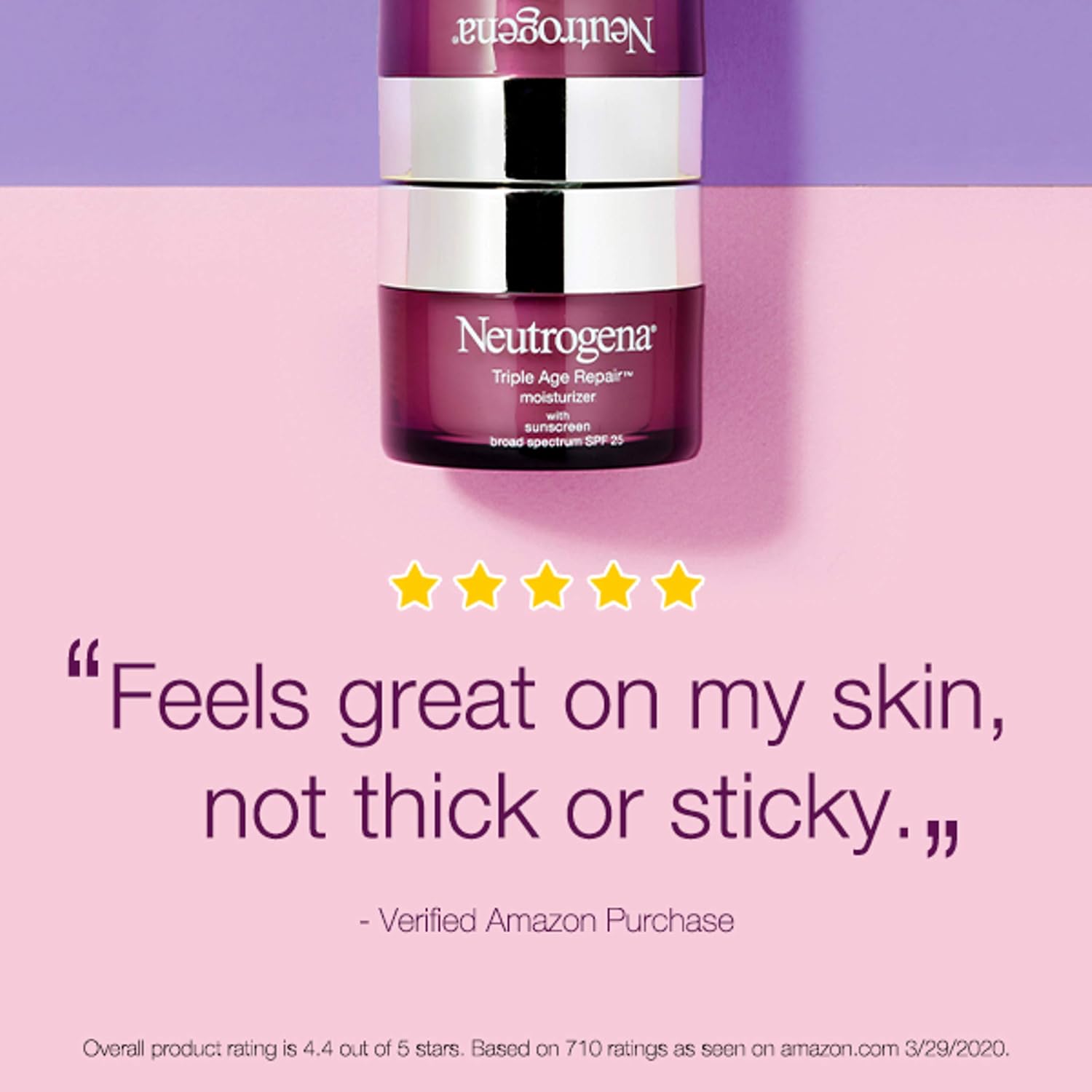 Neutrogena Triple Age Repair Anti-Aging Daily Facial Moisturizer with SPF 25 Sunscreen & Vitamin C, Firming Face & Neck Cream for Dark Spots with Glycerin & Shea Butter, 1.7 oz: Beauty