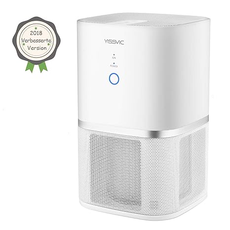 Yissvic Luftreiniger Air Purifier 5-Stufen-Filterung für 99,97% Filterleistung mit Aktivkohle und HEPA-Kombifilter Ideal für 