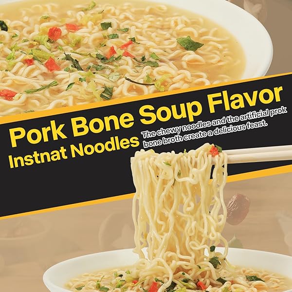 BAIXIANG SOUP FLAVOR INSTANT NOODLE, SOUP FLAVOR RAMEN, YUMMY SOUP SERIES, PACK OF 5