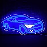 Car Neon Sign for Wall Decor Led Car Sign for Auto Room Garage Repair Shop LED Wall Signs for Boys Space Man Cave Playroom Dad Kids Husband Birthday Christmas Dccor Size 16.1 * 8.2 inches(JTD201)