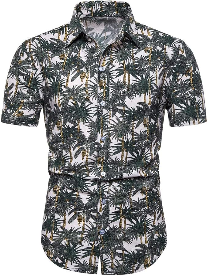 Amazon.com: Mens Linen Shirts Tronet Men Summer Cotton Linen Buttons Casual T-Shirt Short Sleeve 