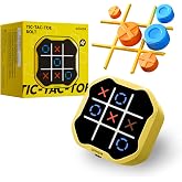 GiiKER Tic Tac Toe Bolt, 4-in-1 Electronic Game for Kids Ages 6+ | Handheld brain teaser for car rides, family game night toy, birthday gift for kids and teens