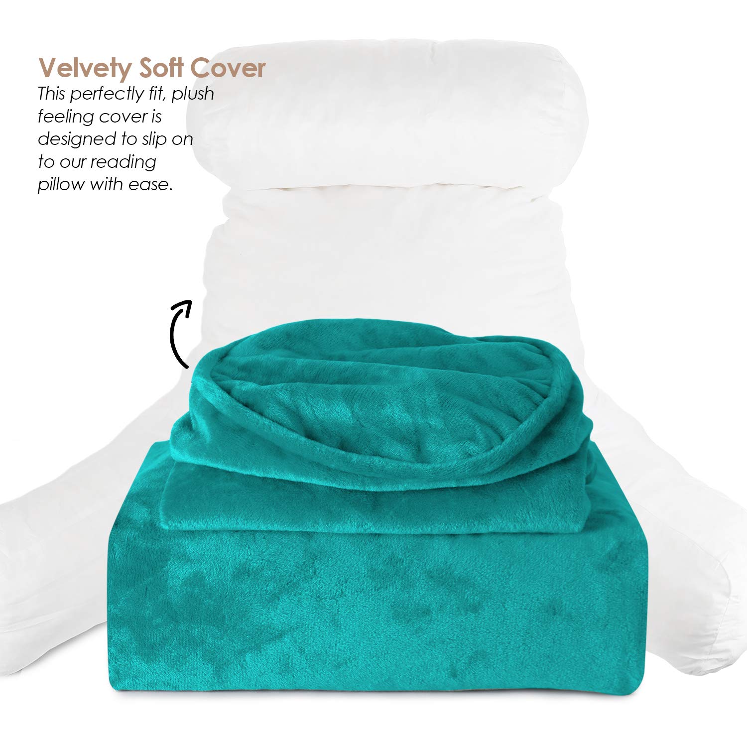 Nestl Reading Pillow Covers, (Cover Only) Extra Large Bed Rest Pillow