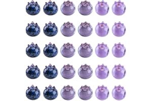ZORZA 30Pcs Handcrafted Blueberry Fruit Spacer Beads Lampwork Glass Berry Beads Mixed Color for DIY Jewelry Making Necklaces 