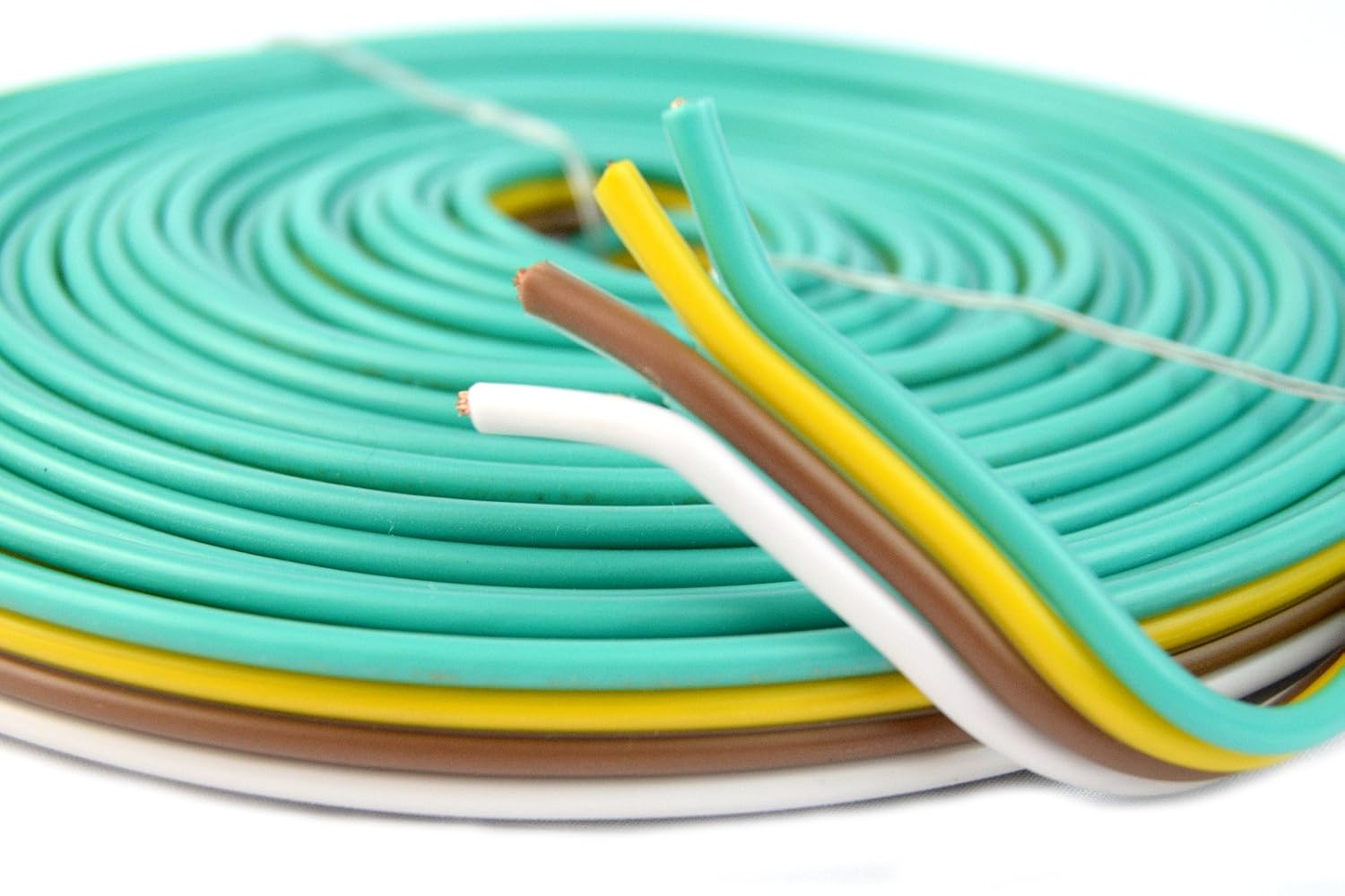 Amazon.com: Flat Trailer Light Cable Wiring Harness 25ft 14 Gauge 4 Wire 4  colors: Everything Else