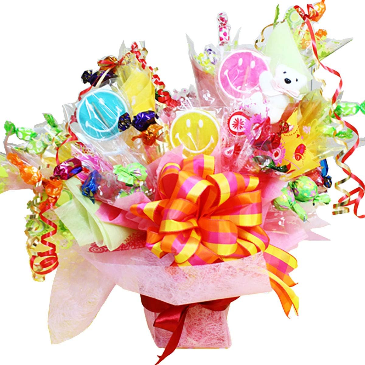 Amazon お菓子ブーケ キャンディブーケ キャンディフラワー キャンディ版 ビックマサプライズ Lサイズ ゴディバ Godiva Alice Flower あめ キャンディ 通販
