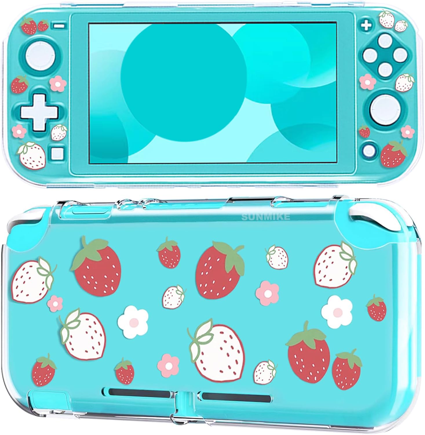 Protective Case for Nintendo Switch Lite, Cute Hard Cover for Nintendo Switch Lite Case Clear Front & Back Cover Design Switch Lite Cases Anti-Scratch Slim Shell Protector Switch Lite Accessories