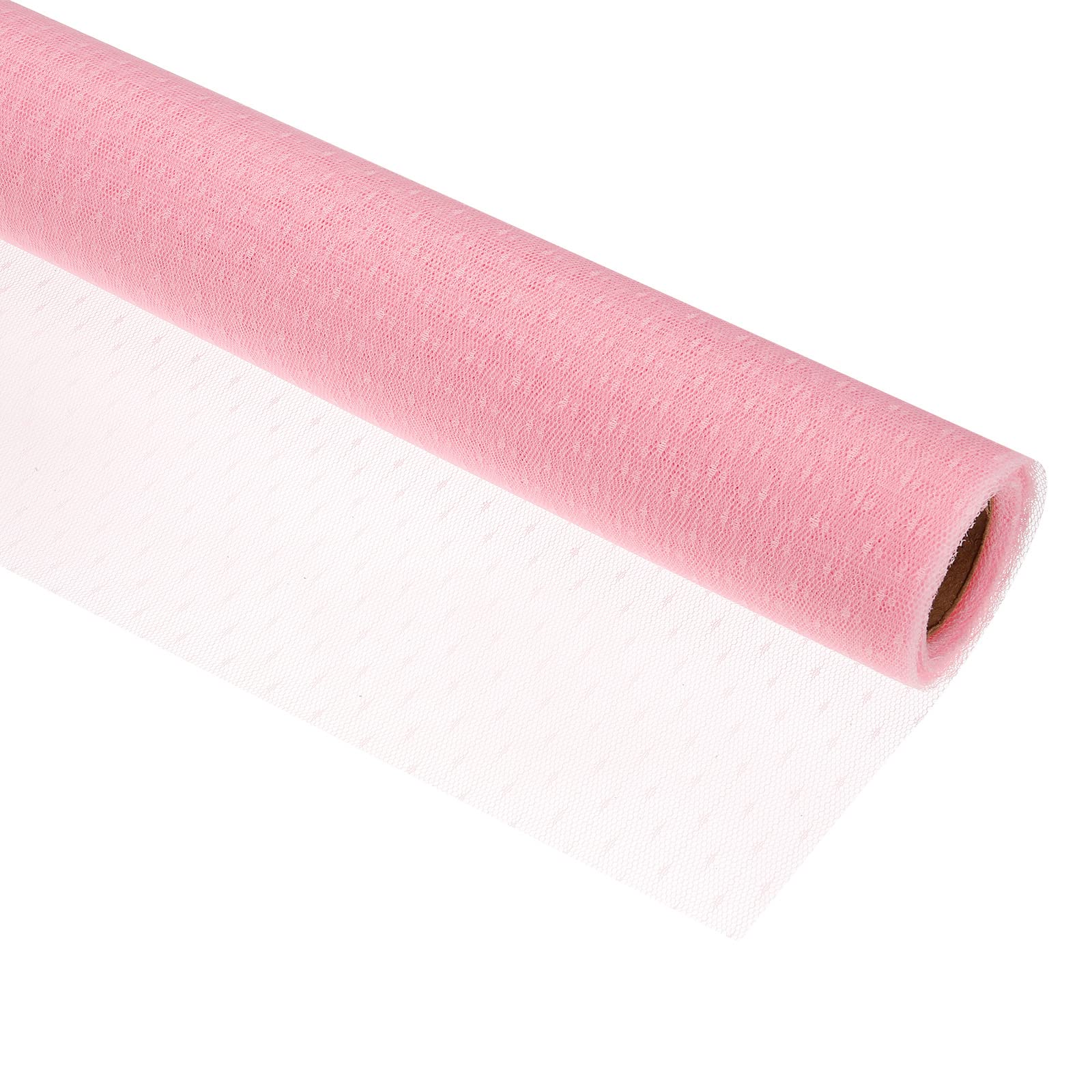 PATIKIL Flower Wrapping Mesh Paper, 30ft Floral Bouquet Craft Packaging Net Yarn for Wedding Party, Pink