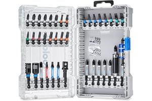 toolant Impact Driver Bit Set, Magnetic Screwdriver Bit Set, 1/4'' Hex S2 Steel Impact Driver Bit Set with Storage Box, 40-Piece