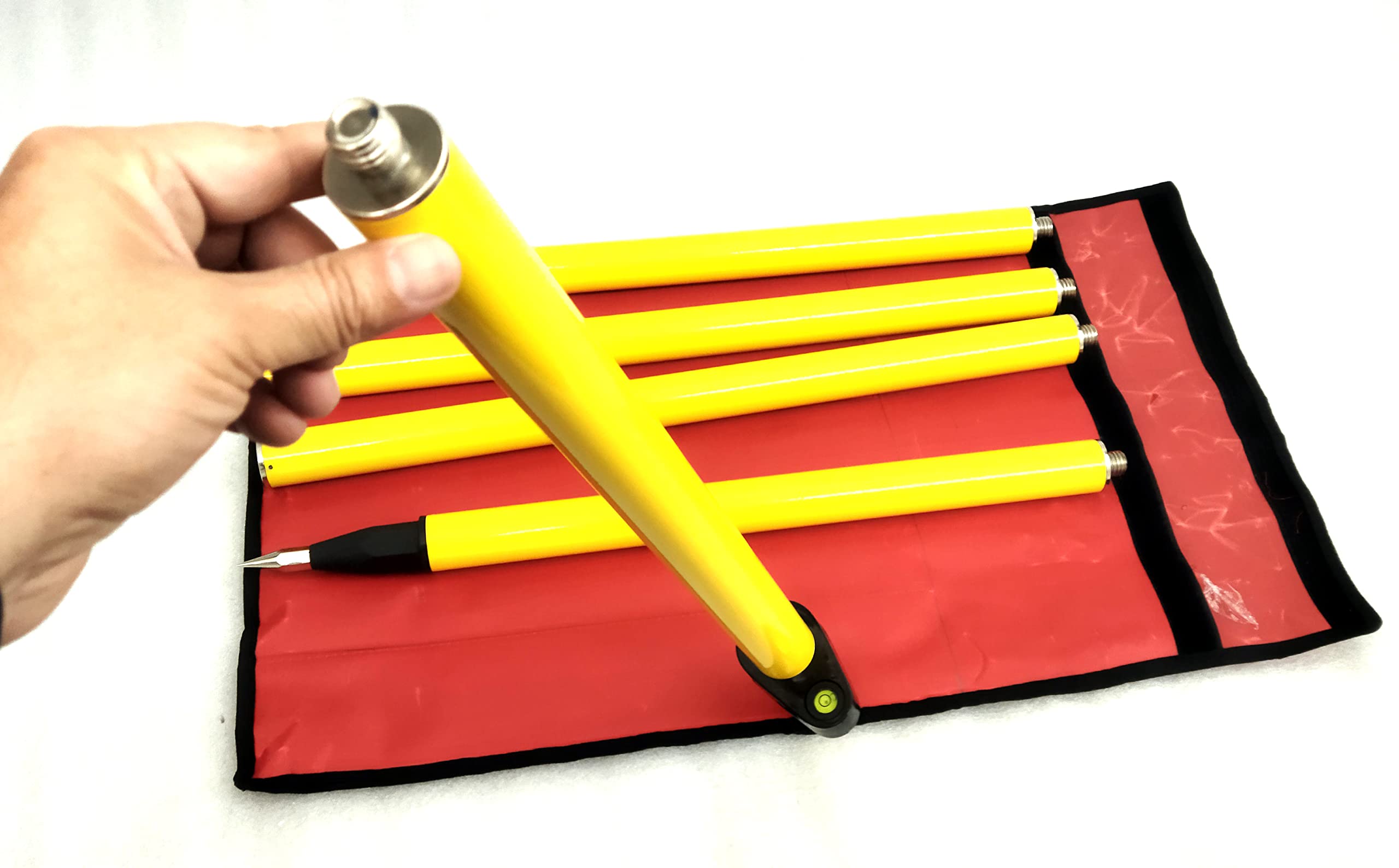 Survey Prism Pole 2.5 M Length GPS Pole Aluminum 5 Section Detachable Aluminum GPS Rod GNSS RTK Surveying