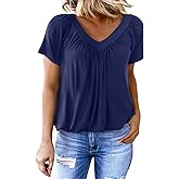 Dokotoo Women's Casual Summer T Shirts Short Sleeve V Neck Tops Tshirts