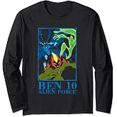Ben 10: Alien Force Big Chill Swampfire &amp; Goop Epic Poster Long Sleeve T-Shirt