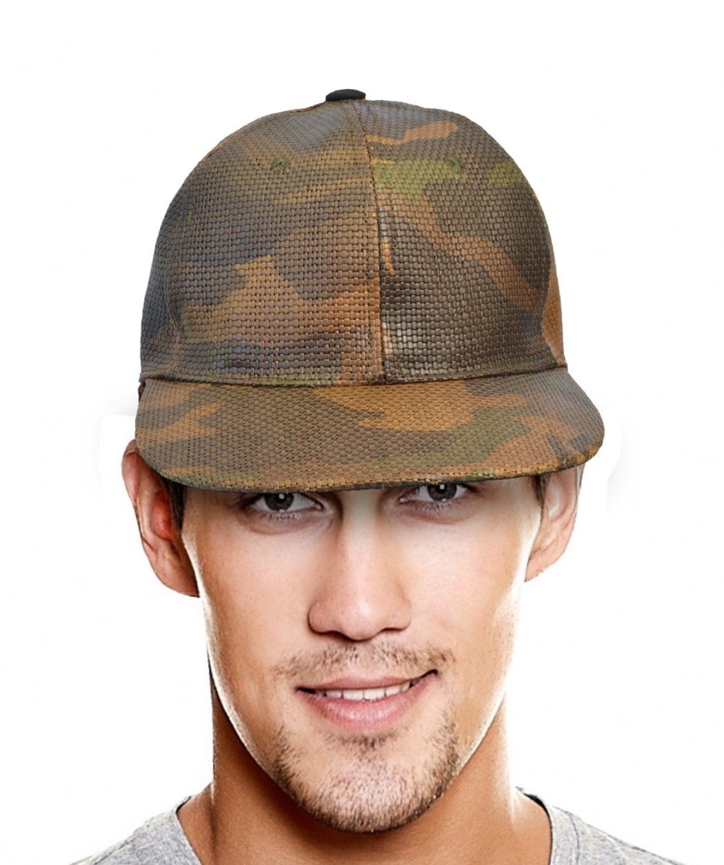 Terra Mens Flat Bill Hat Hip-Hop Snapback Cap Red Line Pattern Adjustable Buckle Closure