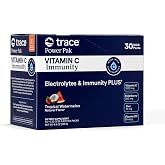Trace Minerals Power Pak Energy Drink Mix, Tropical Watermelon, 30 Ct | 1,200 mg vitamin C with zinc and magnesium. Promotes immunity, energy, and hydration. No artificial dyes.