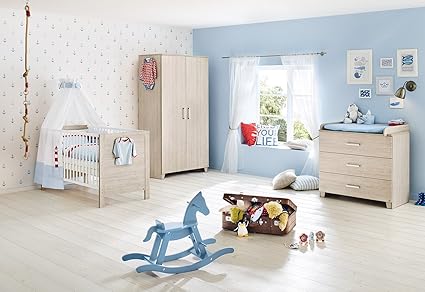 Pinolino b Chambre Complete Bolero En Chene Gris Amazon Fr Bebes Puericulture