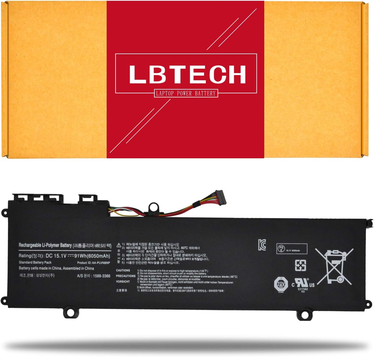LBTECH AA-PLVN8NP Compatible Laptop Battery Replacement for Samsung ATIV Book 8 Touch 780Z5E 780Z5E-S01 NP780Z5E 870Z5G NP870Z5G 870Z5E NP870Z5E 880Z5E NP880Z5E 870Z5G-X01 X02 X03 Series 15.1V 91Wh