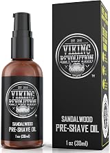 Viking Revolution Sandalwood Pre Shave Oil for Men - Smooth Irritation Free view 1