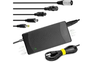 Palrey 54.6V2A ebike Charger for 48V Lithium Battery (5 Plugs), 48v Electric ebike Charger 2A 54.6V Electric Bicycle Scooter e-Bike Li-ion Battery Charger