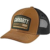 Carhartt Mens Canvas Mesh-Back Workwear Patch Cap