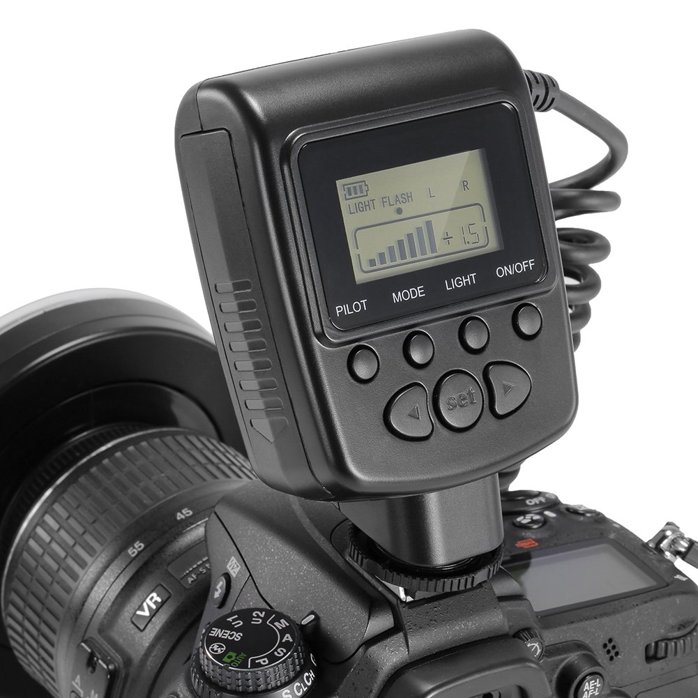Flashes Neewer 48 Macro LED Ring Flash Bundle with LCD Display Power