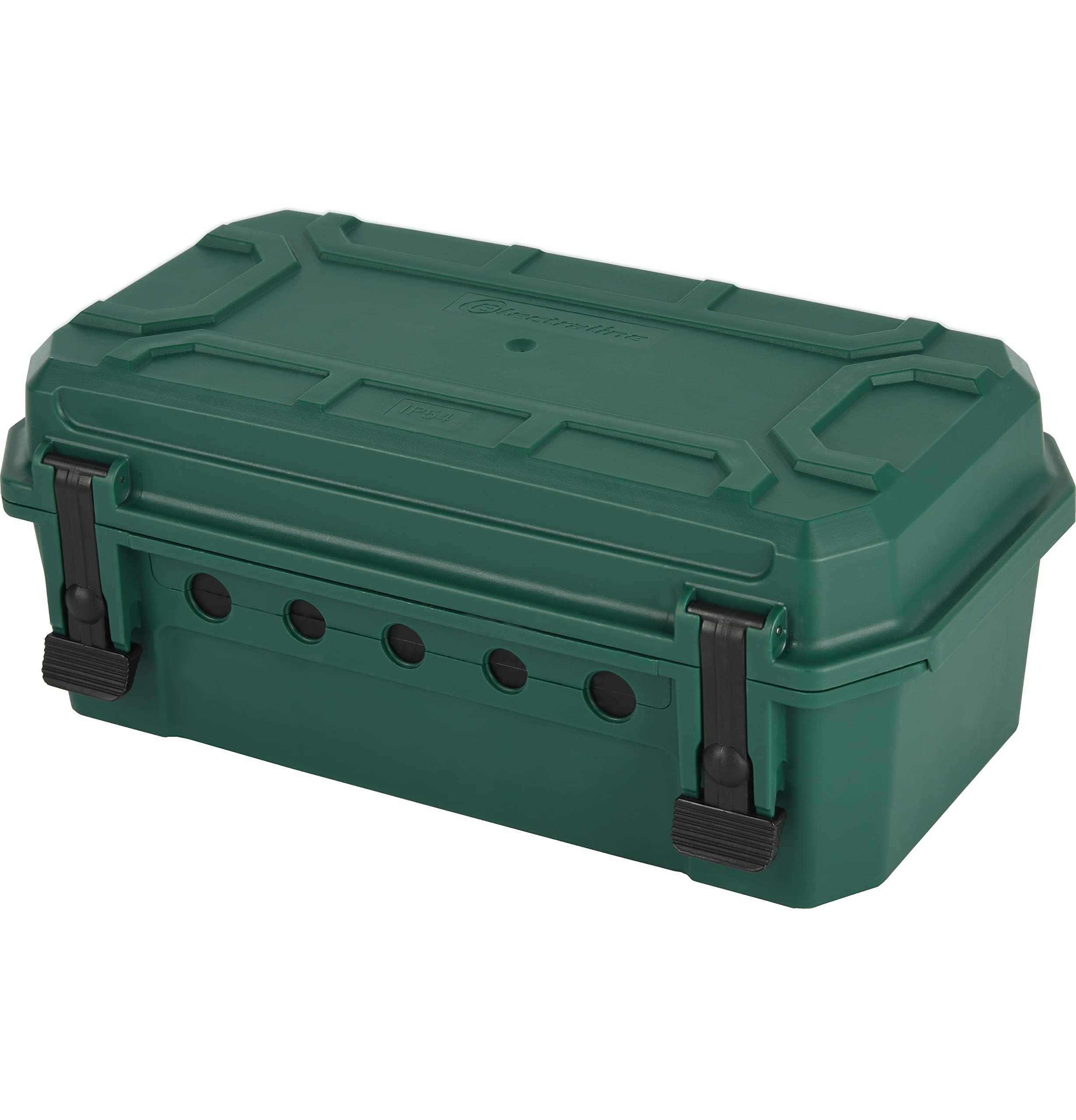 Electraline 300183 Waterproof protection box for outdoor electrical connections with IP54 protection with 5 cable outlets (2 x Ø9.5-12.4 mm. 3 x Ø7.5-10.5 mm), Dimension 320x180x126 mm