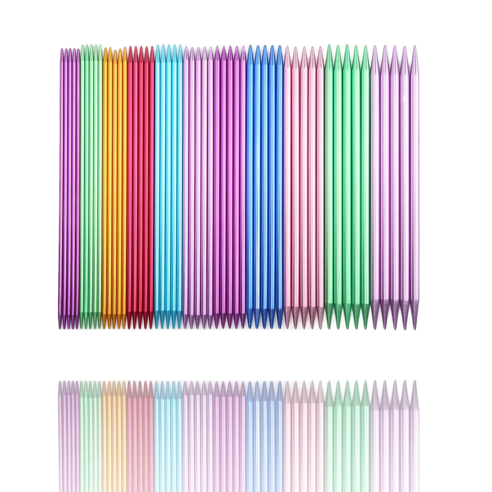 55pcs Knitting Needles Set Double Pointed Knitting Needles Size 6 Long Double Pointed Knitting Needles Set Aluminum Knitting Needles Ergonomic Design 20cm/7.9in Knitting Needles