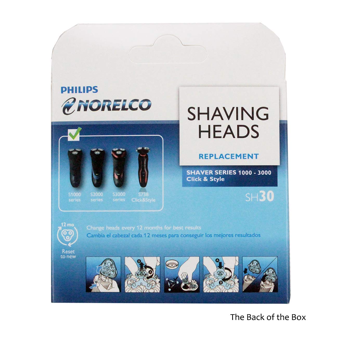 Amazon.com: Shaver Replacement Heads for NorelcoSeries S1000 S2000 S3000 S738 Click&Style Electric Shaving Head Replacement: Beauty
