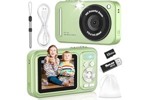 Digital Camera for Kids, WITYEAH 48MP FHD 1080P Point and Shoot Digital Cameras with 16X Zoom Anti-Shake, Compact Portable Cameras for Photography, for Boys Girls Teens Beginners,Green