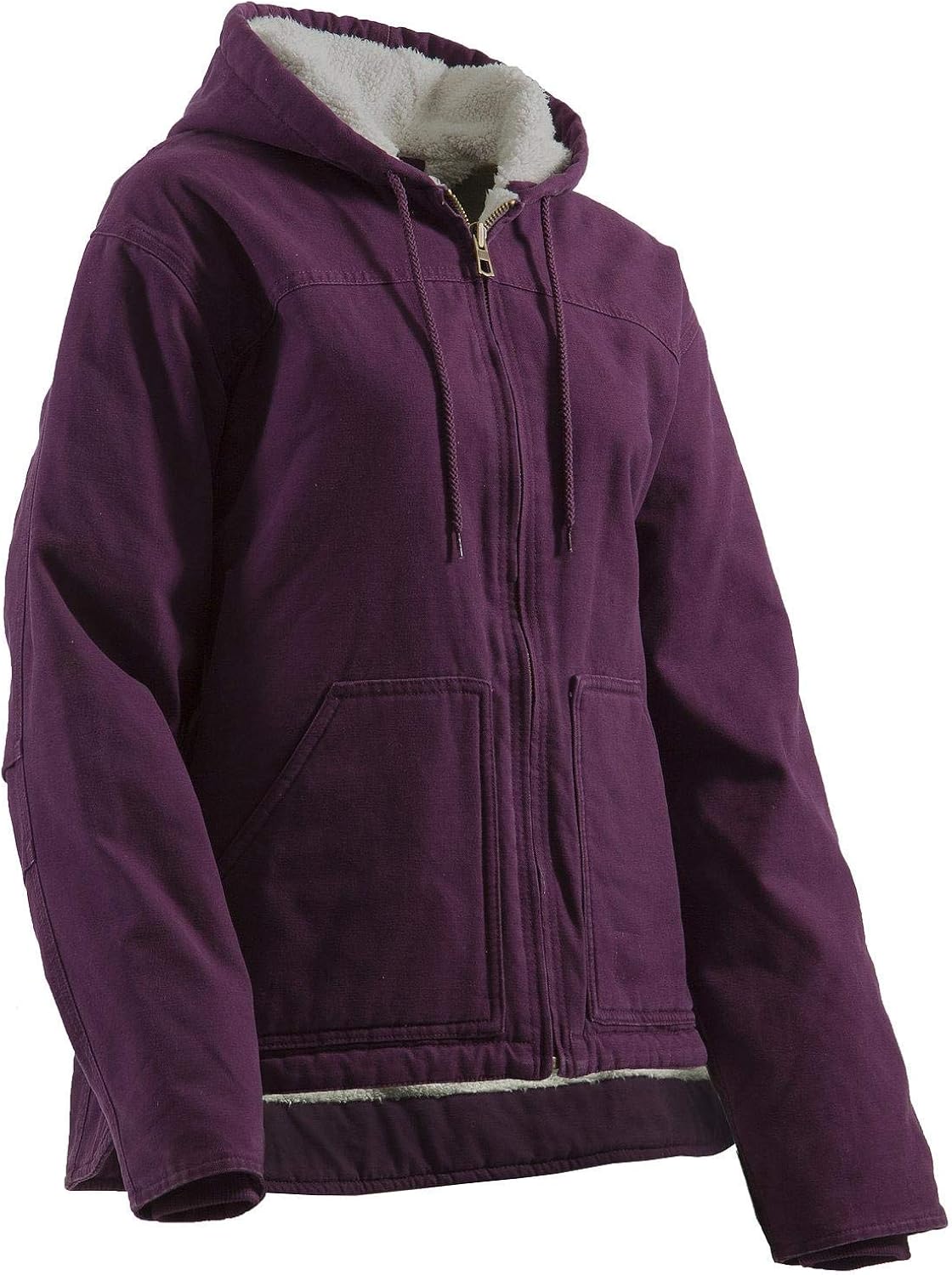 Amazon.com: Berne Women's Washed Sherpa-Lined Hooded Coat - Whj43plmr: Clothing
