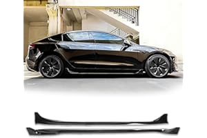 YHoptional Side Skirts for 2017-2025 Tesla Model 3, Model 3 Accessories Body Kit Rocker Panel Trim Guard Gloss Black 4 pcs (Gloss Black)