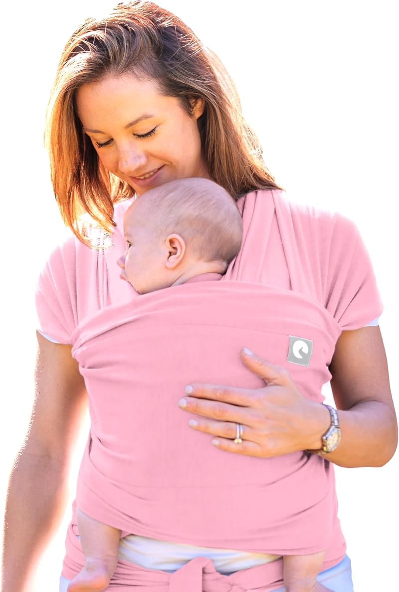 trekki The Pocket Wrap Baby Sling with Large Front Pocket Rose
