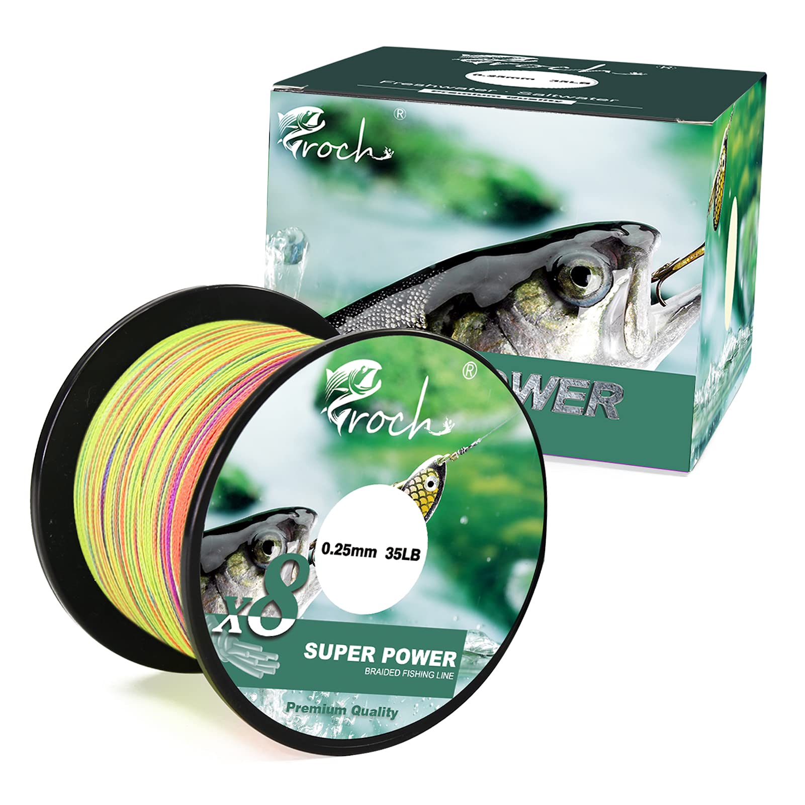 Croch Braided Fishing Line 8 Strands 300 m / 500 m / 1000 m Strong PE Line Colourfast 0.1-0.3 mm 14-45 LB