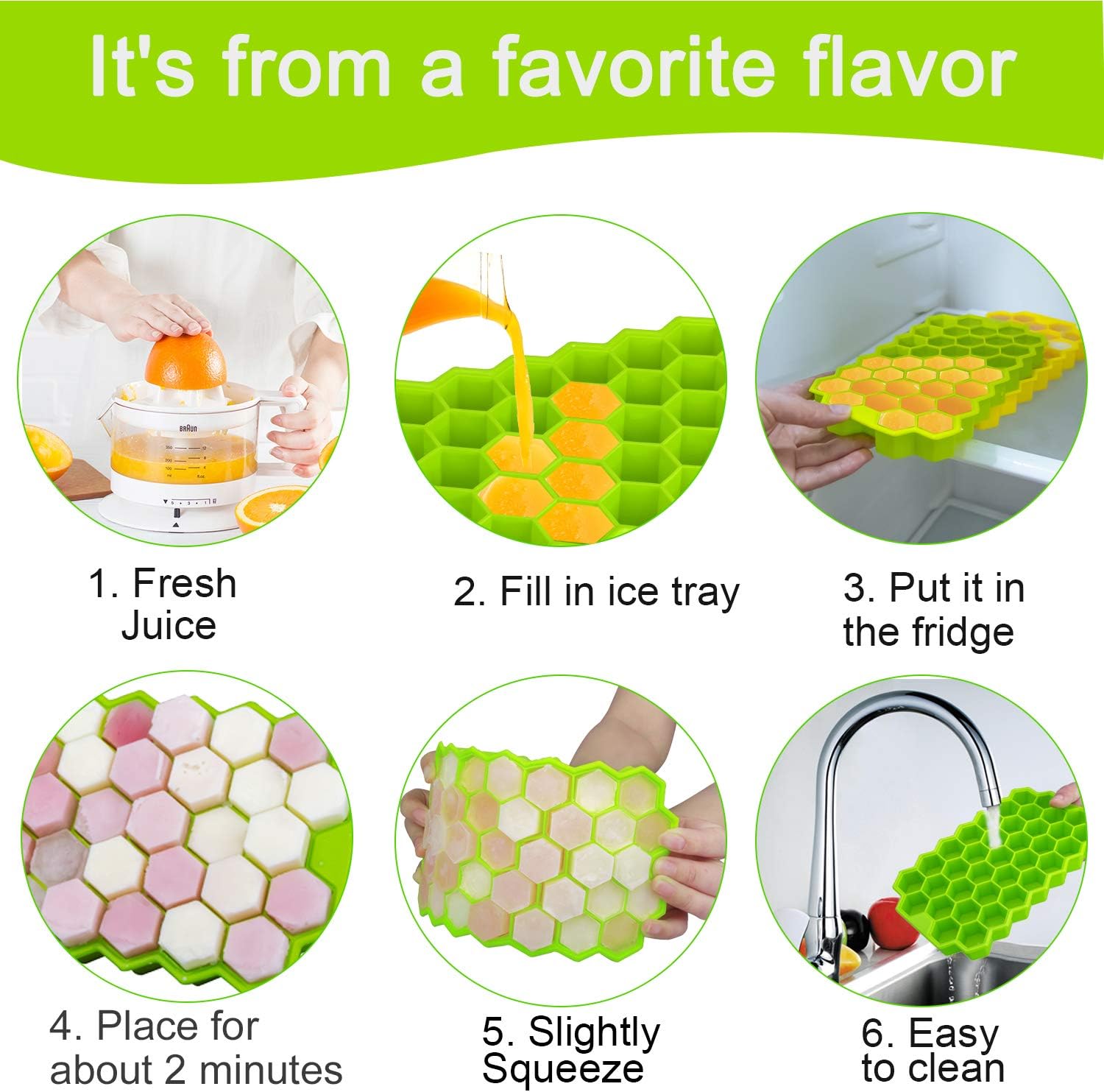 Ice Cube Trays, WETONG 2 Pack Silicone Ice Cube Molds with Lid Flexible 74-Ice Trays BPA Free, for Whiskey, Cocktail, Stackable Flexible Safe Ice Cube Molds: Kitchen & Dining