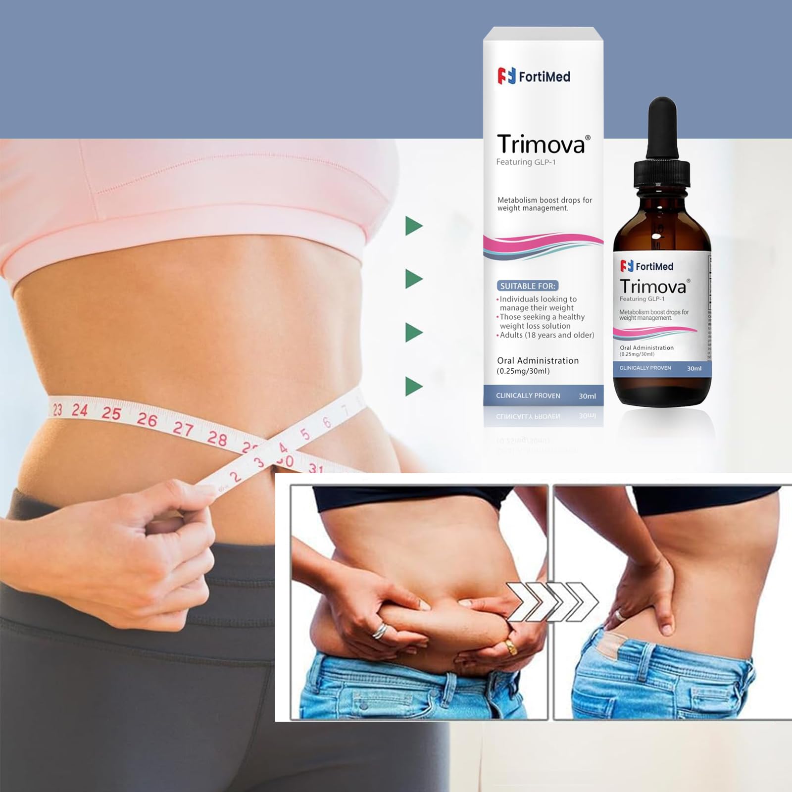 trimova glp 1 drops Mua Generic Trimova Drops,Trimova Weight Loss Drops,Natural Vitamin  Supplement for Men & Women, Trimova Boosting Drops 3pcs trên Amazon Mỹ  chính hãng 2026