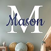 Generic Personalized Name & Initial Vinyl Wall Decor I Nursery Wall Decal for Baby Boy & Girl Decoration I Stickers for Kids I Multiple Options for Customization