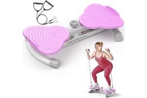 FEIERDUN Waist Twister Machine, Noiseless Ab Twister Board for Core Strength, Slim Waist and Toned Abs, Waist Twisting Machine for Home Gym Equipment for Women, 300 LBS Capacity