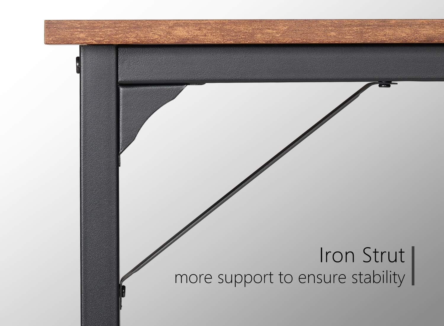 CubiCubi Computer Desk 32" Study Writing Table for Home Office, Industrial Simple Style PC Desk, Black Metal Frame, Rustic: Kitchen & Dining