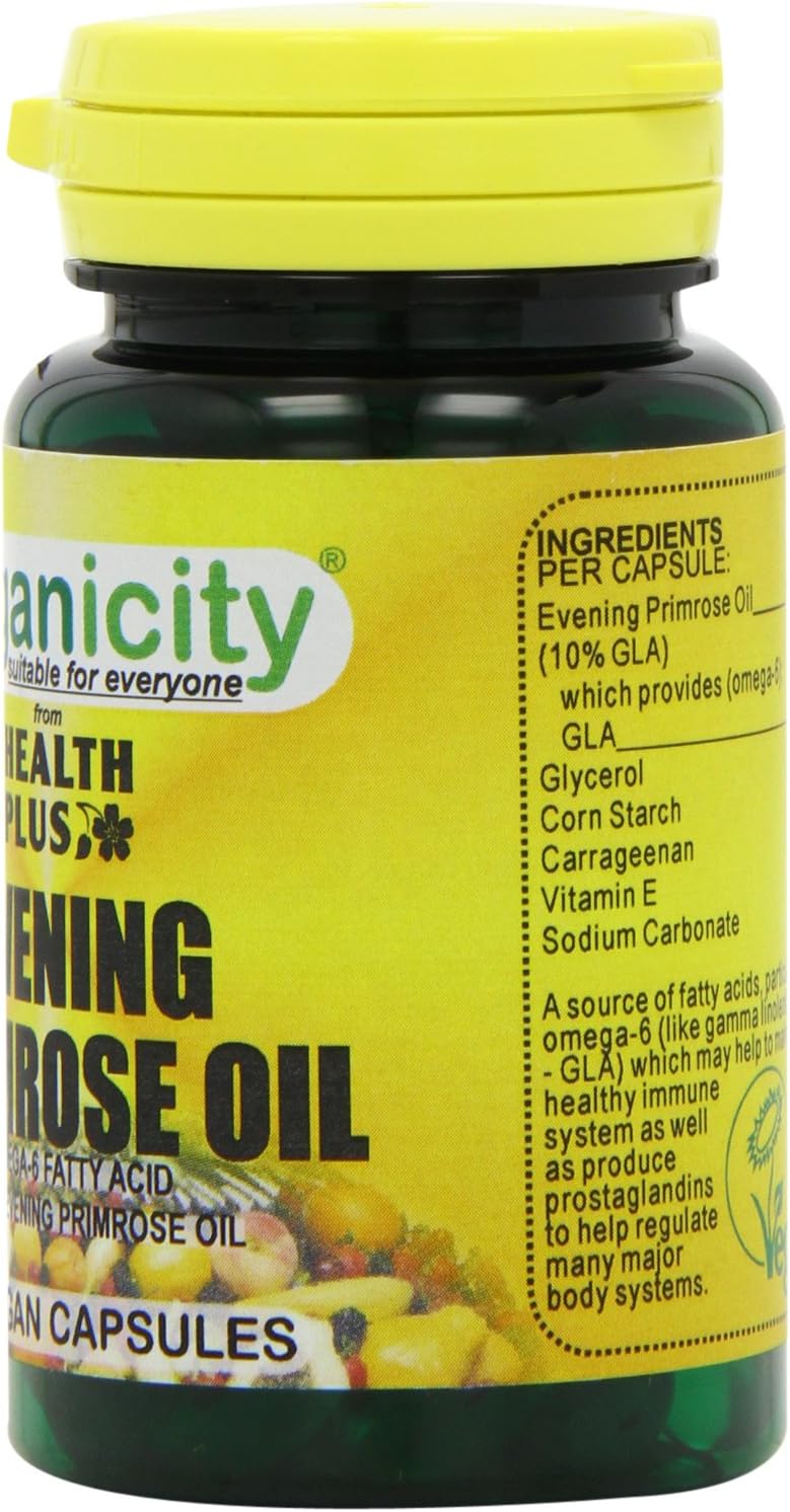 Veganicity Evening Primrose Oil 500mg (9% GLA) : Omega-6 Plant Supplement : 90 Vegan Capsules, in a Planet-Friendly 99% Recycled Pot - Image 3