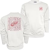 Blue 84 NHL Officially Licensed Crewneck Sweatshirt Front/Back Curl White