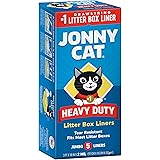 Jonny Cat Litter Box Liners: Heavy Duty - Tear & Leak Resistant - Drawstring Close - Jumbo, 5 Count