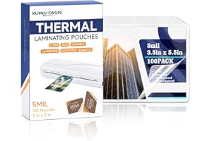 XUWAIDSGN Index Card Laminating Pouches 3x5 File Card Laminating Pouches Lamination Pouches Recipe Card Laminating Pouches for Work Permits Pass Cards Student ID Cards (100, 5mil)