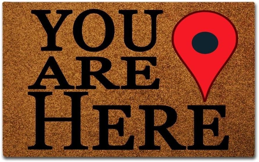 Maplehome Custom Funny Door Mats You Are Here Doormat Indoor/Outdoor Door Mat 18x30 Inch Bathroom Mats Home Decoration Non-woven Fabric Non slip