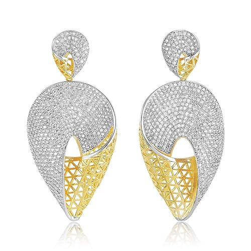 Gold Copper Conch Sparkle Earrings for Women